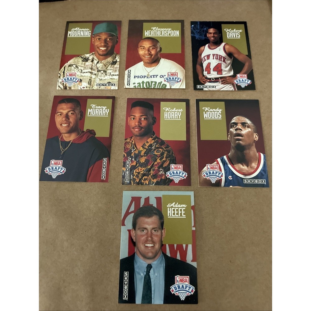 92-93 Skybox Draft Pick Insert 7 Card Lot‎ Mourning Horry Davis Weatherspoon